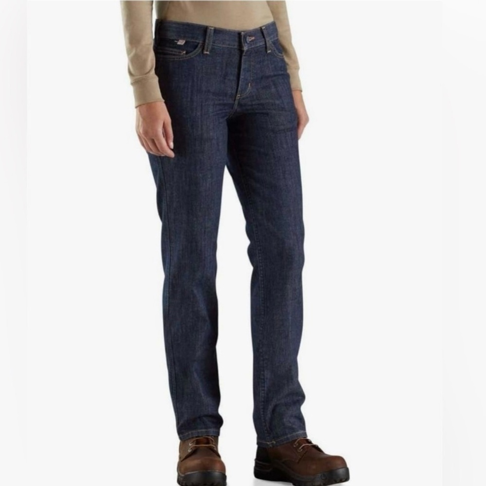 Carhartt Women's Flame Resistant Rugged Flex Original Fit Jeans NWT Size 6 Tall